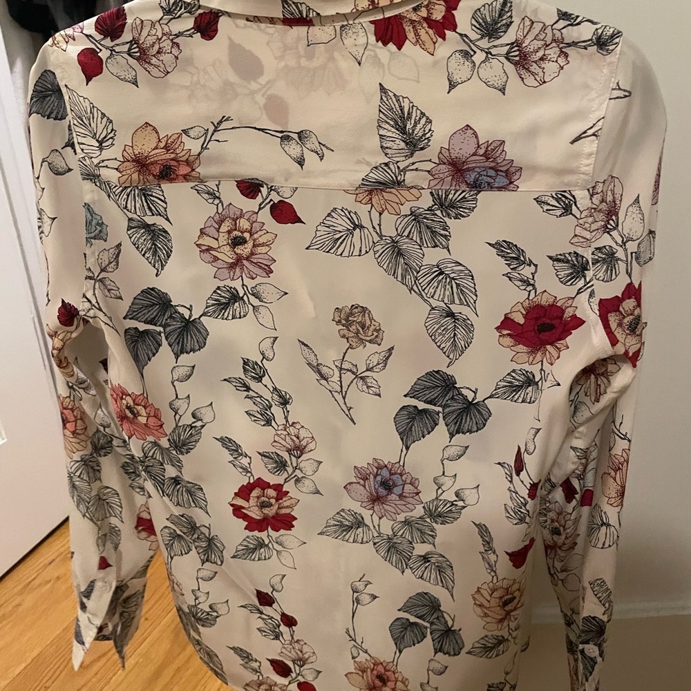 Equipment Button Down Blouse With Pretty Florals - image 2
